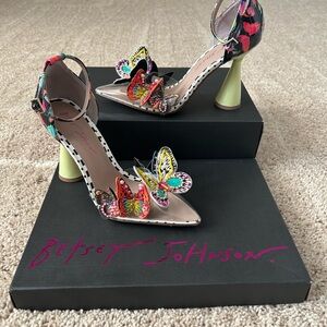 Betsey Johnson “Giselle”Colorful Butterfly Heels